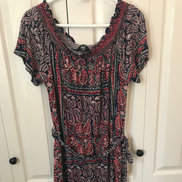 NWT Lucky Brand Off the Shoulder Knit Dress Large - Picture 2 of 5